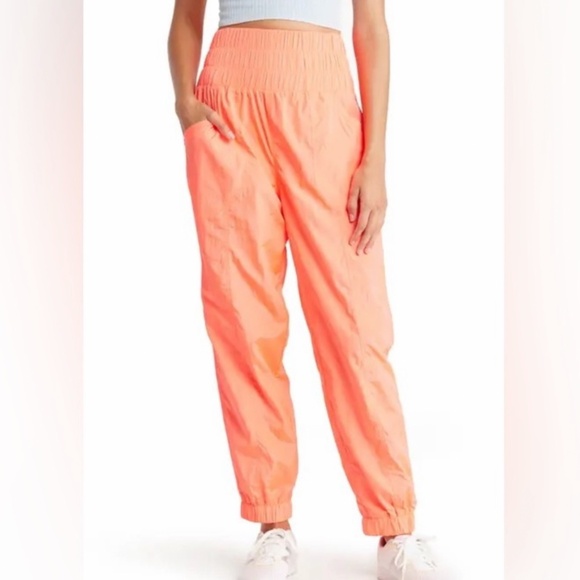 Free People Movement Orange Pants nwot - Picture 1 of 6